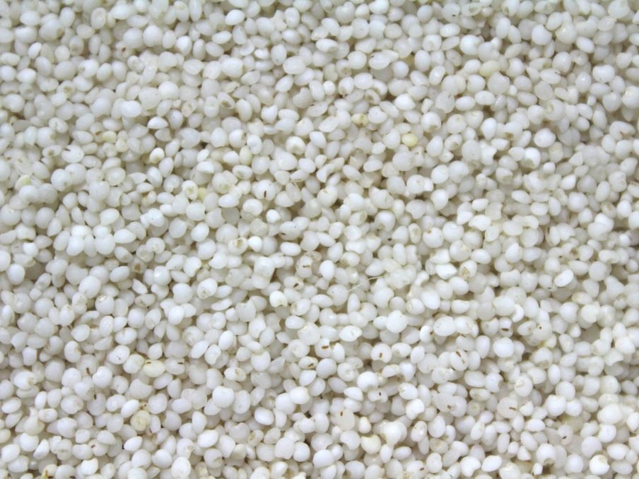 Millet grains in scoops